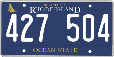 RI license plate 427504