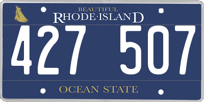 RI license plate 427507