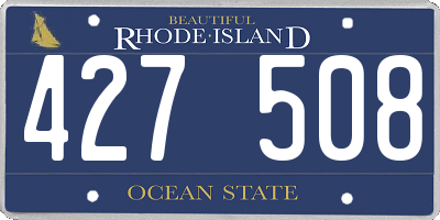RI license plate 427508