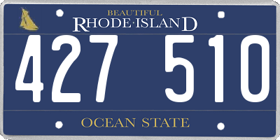 RI license plate 427510