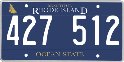 RI license plate 427512