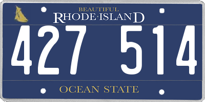 RI license plate 427514
