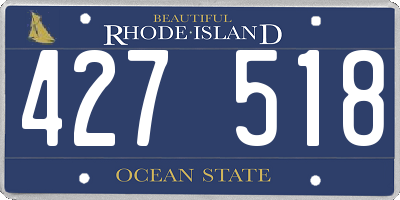 RI license plate 427518