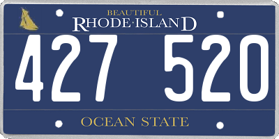 RI license plate 427520