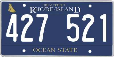 RI license plate 427521