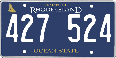 RI license plate 427524