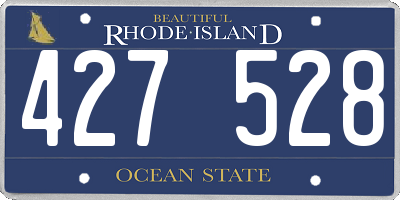 RI license plate 427528