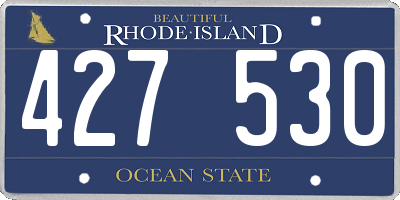 RI license plate 427530