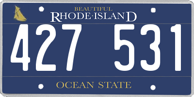 RI license plate 427531