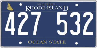 RI license plate 427532