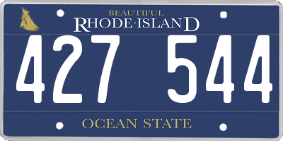 RI license plate 427544