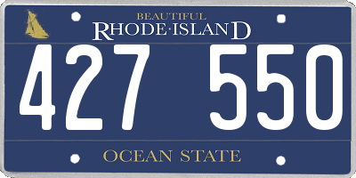 RI license plate 427550
