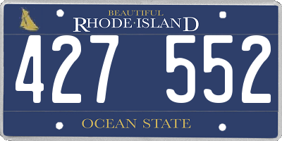 RI license plate 427552