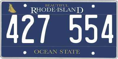RI license plate 427554