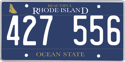 RI license plate 427556