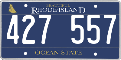 RI license plate 427557