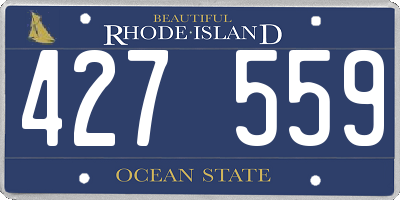 RI license plate 427559