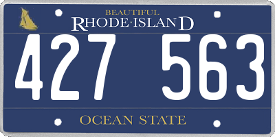 RI license plate 427563