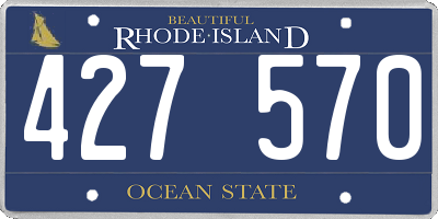 RI license plate 427570