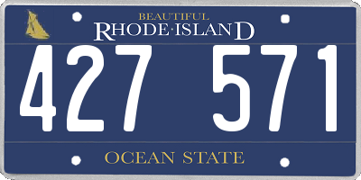 RI license plate 427571
