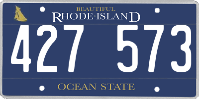 RI license plate 427573