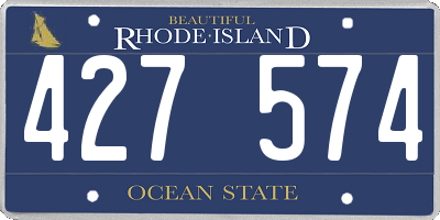 RI license plate 427574