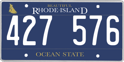 RI license plate 427576