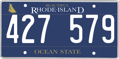 RI license plate 427579