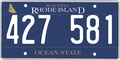 RI license plate 427581