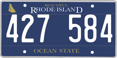 RI license plate 427584