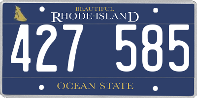 RI license plate 427585