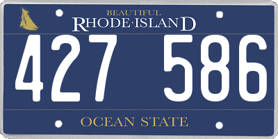 RI license plate 427586