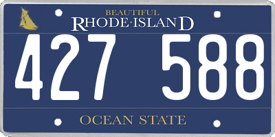 RI license plate 427588