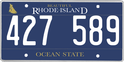 RI license plate 427589