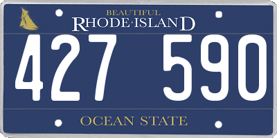 RI license plate 427590