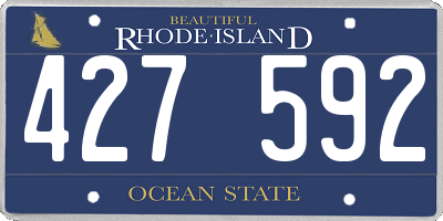RI license plate 427592