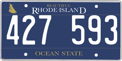 RI license plate 427593