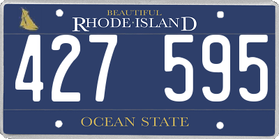 RI license plate 427595