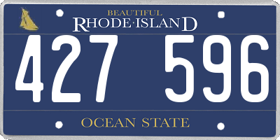 RI license plate 427596
