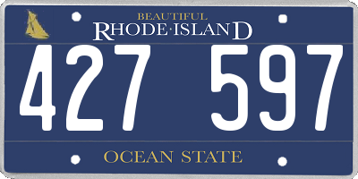 RI license plate 427597