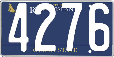 RI license plate 4276