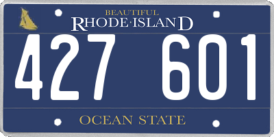 RI license plate 427601