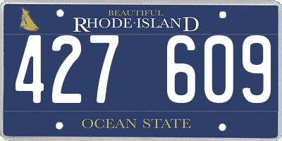 RI license plate 427609