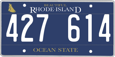 RI license plate 427614