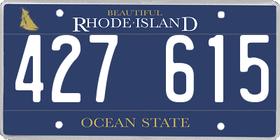 RI license plate 427615