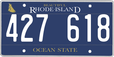 RI license plate 427618