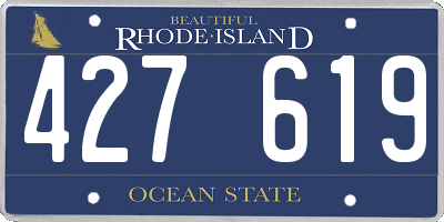 RI license plate 427619