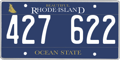 RI license plate 427622