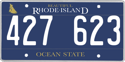 RI license plate 427623