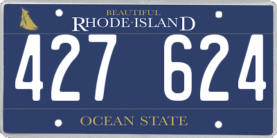 RI license plate 427624